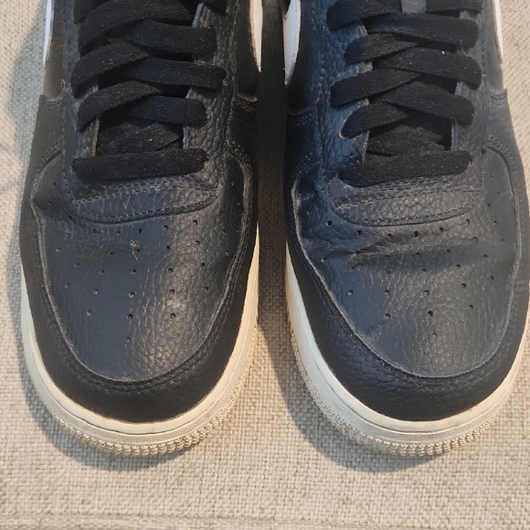 Mens Nike Black and White Air Force 1s main image 5